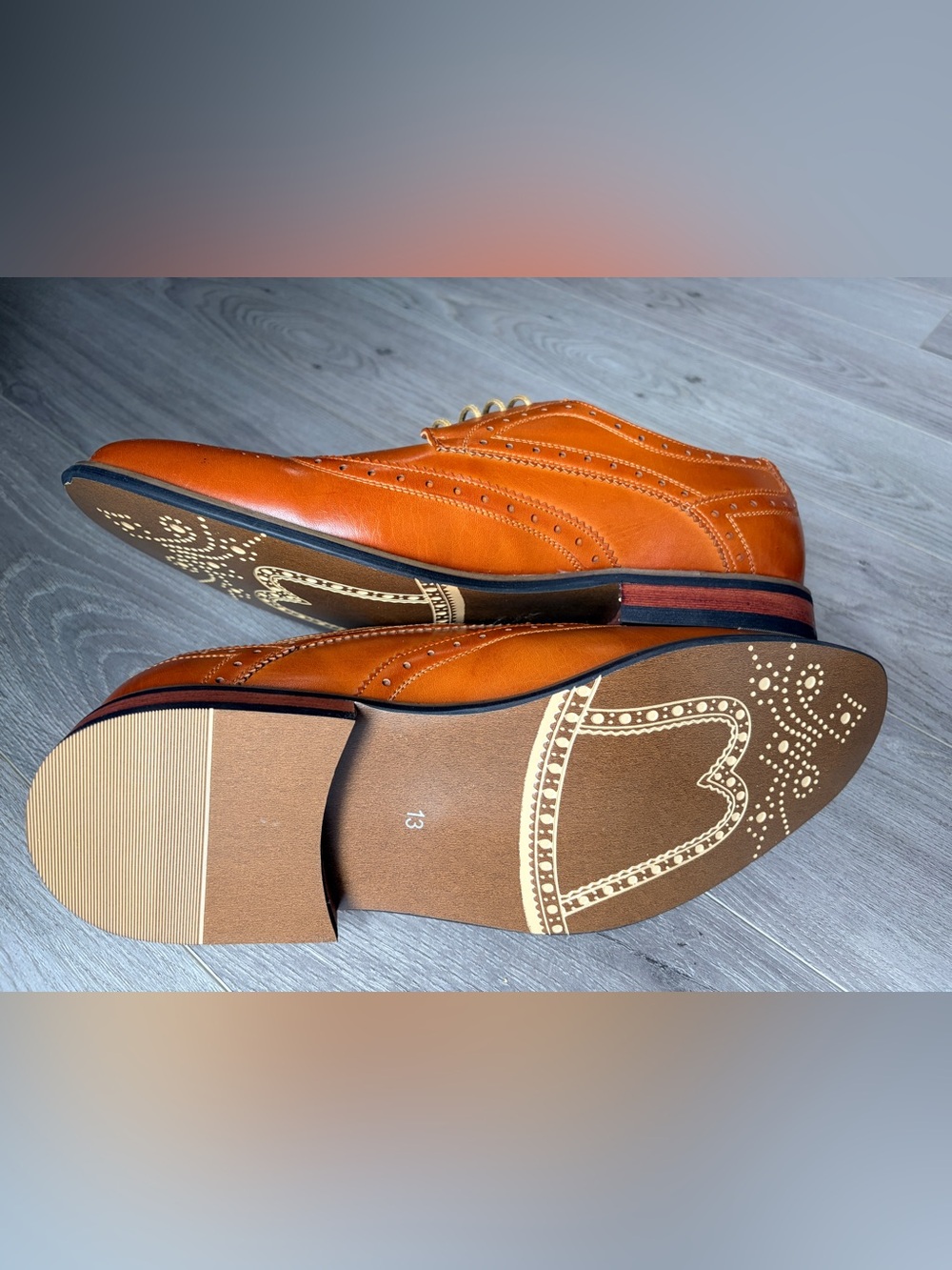 New! Bruno Marc Men's Prince Classic Oxford Shoes, Size 13, Luggage Colour. - Picture 4 of 9